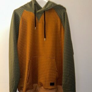 Two-Tone Quilted Hoodie